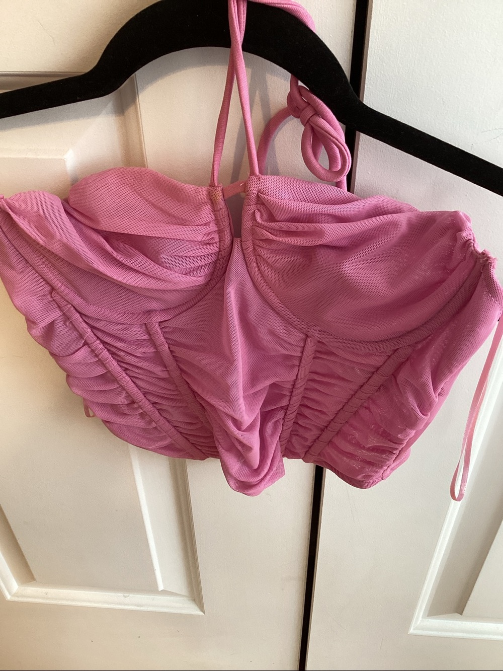 Princess Polly Worldly Mesh Bra Layered Corset Top Purple